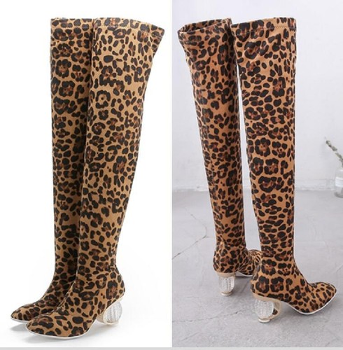 long leopard boots